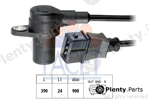 Facet 9.0046 — Sensor, crankshaft pulse Made in Italy - OE Equivalent