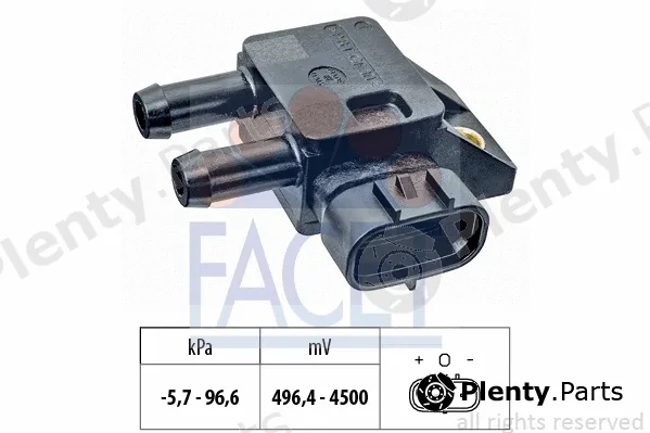 Facet 10.3333 — Sensor, exhaust pressure Made in Italy - OE Equivalent