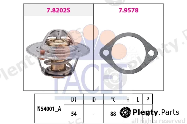 Facet 7.8358 — Thermostat, coolant Made in Italy - OE Equivalent