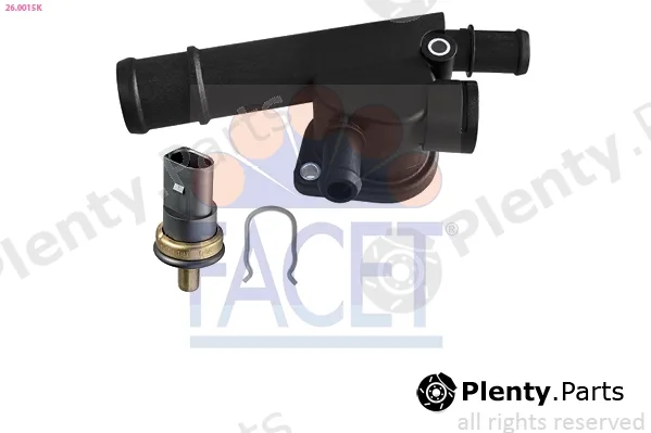 Facet 26.0015K — Thermostat Housing Made in Italy - OE Equivalent