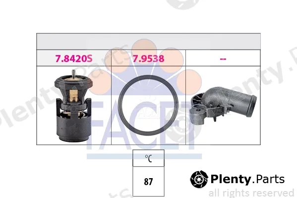 Facet 7.8561K — Thermostat, coolant Made in Italy - OE Equivalent
