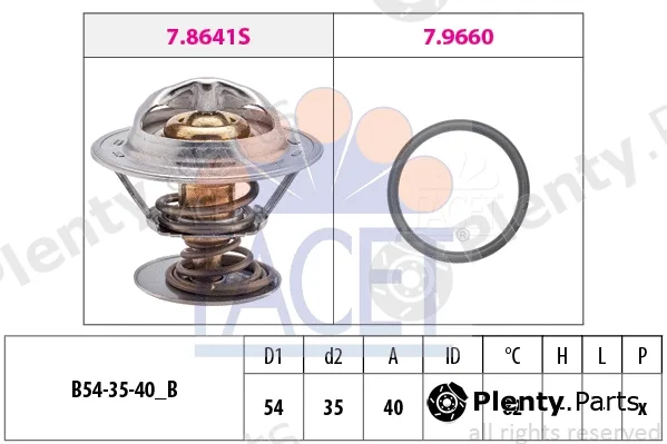 Facet 7.8641 — Thermostat, coolant Made in Italy - OE Equivalent