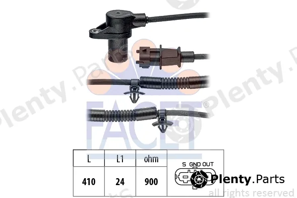 Facet 9.0848 — Sensor, crankshaft pulse Made in Italy - OE Equivalent