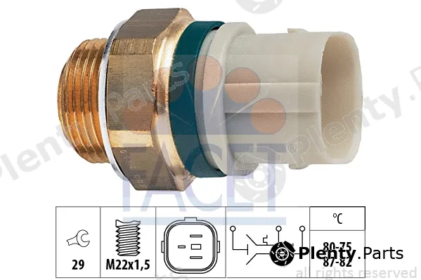 Facet 7.5654 — Temperature Switch, radiator fan Made in Italy - OE Equivalent