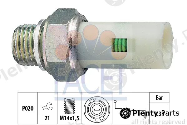 Facet 7.0076 — Oil Pressure Switch Made in Italy - OE Equivalent