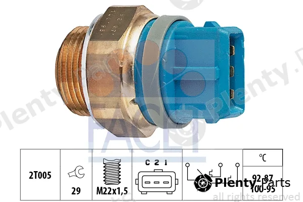 Facet 7.5687 — Temperature Switch, radiator fan Made in Italy - OE Equivalent