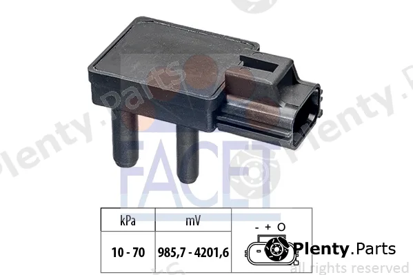 Facet 10.3277 — Sensor, exhaust pressure Made in Italy - OE Equivalent