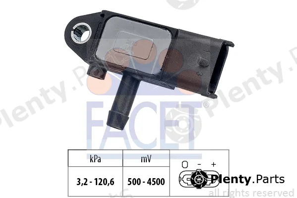 Facet 10.3273 — Sensor, exhaust pressure Made in Italy - OE Equivalent