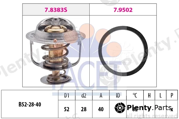 Facet 7.8438 — Thermostat, coolant Made in Italy - OE Equivalent