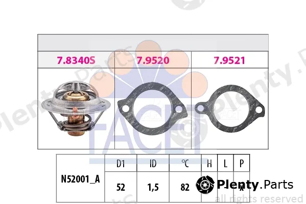 Facet 7.8228 — Thermostat, coolant Made in Italy - OE Equivalent