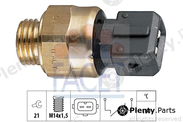 Facet 7.4081 — Temperature Switch, coolant warning lamp Made in Italy - OE Equivalent