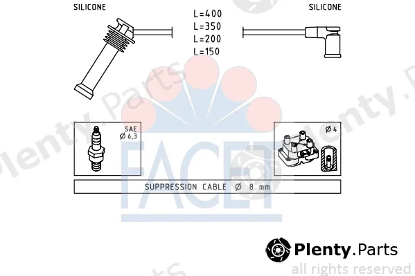 Facet 4.7242 — Ignition Cable Kit Made in Italy - OE Equivalent