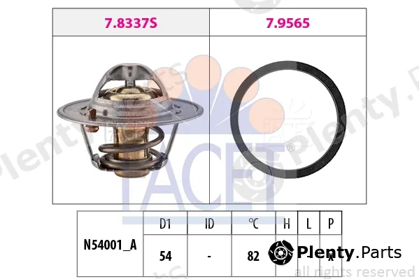 Facet 7.8334 — Thermostat, coolant Made in Italy - OE Equivalent