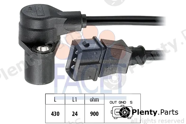 Facet 9.0156 — Sensor, crankshaft pulse Made in Italy - OE Equivalent