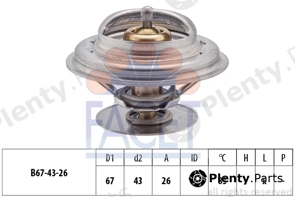 Facet 7.8625S — Thermostat, coolant Made in Italy - OE Equivalent