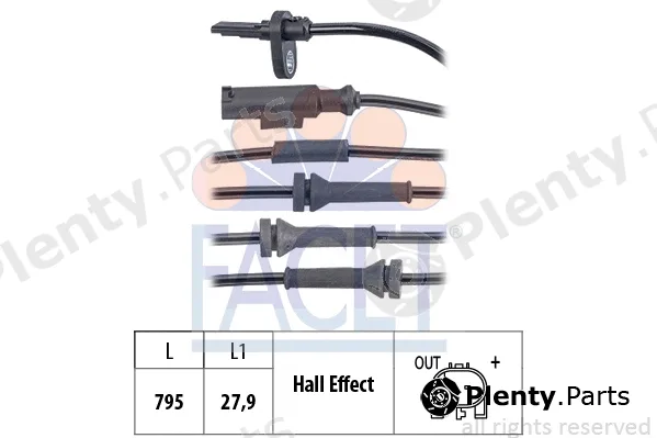 Facet 21.0142 — Sensor, wheel speed Made in Italy - OE Equivalent