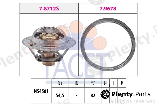 Facet 7.8713 — Thermostat, coolant Made in Italy - OE Equivalent