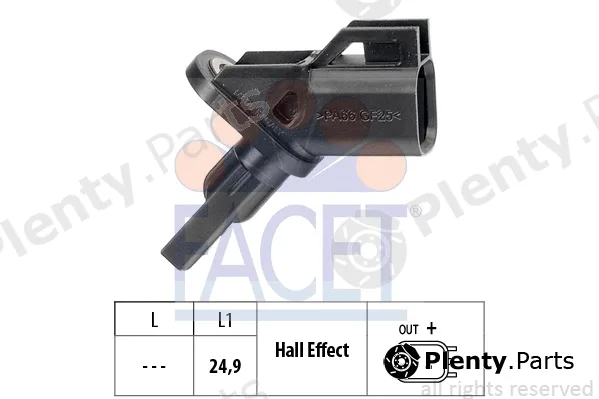 Facet 21.0001 — Sensor, wheel speed Made in Italy - OE Equivalent