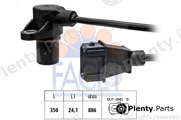 Facet 9.0842 — Sensor, crankshaft pulse Made in Italy - OE Equivalent