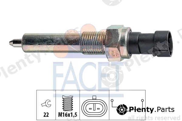 Facet 7.6143 — Switch, reverse light Made in Italy - OE Equivalent