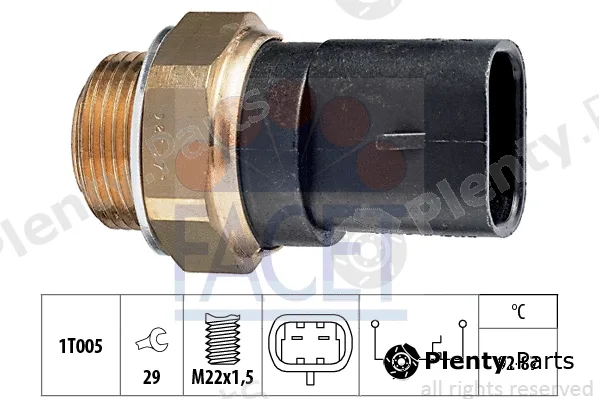 Facet 7.5031 — Temperature Switch, radiator fan Made in Italy - OE Equivalent