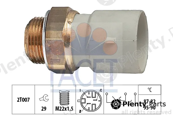 Facet 7.5645 — Temperature Switch, radiator fan Made in Italy - OE Equivalent