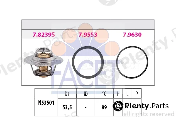 Facet 7.8499 — Thermostat, coolant Made in Italy - OE Equivalent