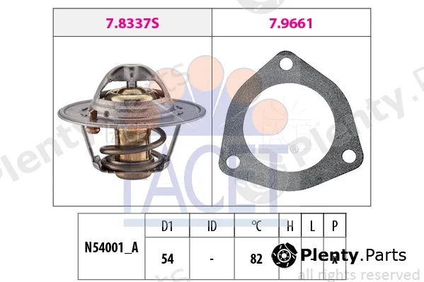 Facet 7.8644 — Thermostat, coolant Made in Italy - OE Equivalent