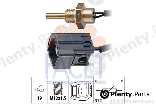 Facet 7.3304 — Sensor, coolant temperature Made in Italy - OE Equivalent