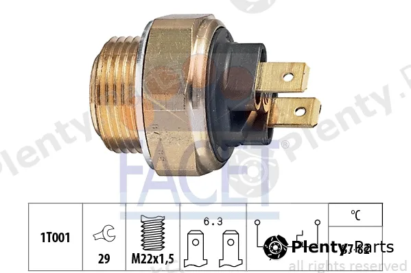 Facet 7.5017 — Temperature Switch, radiator fan Made in Italy - OE Equivalent