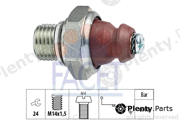 Facet 7.0074 — Oil Pressure Switch Made in Italy - OE Equivalent