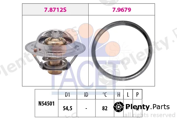 Facet 7.8712 — Thermostat, coolant Made in Italy - OE Equivalent
