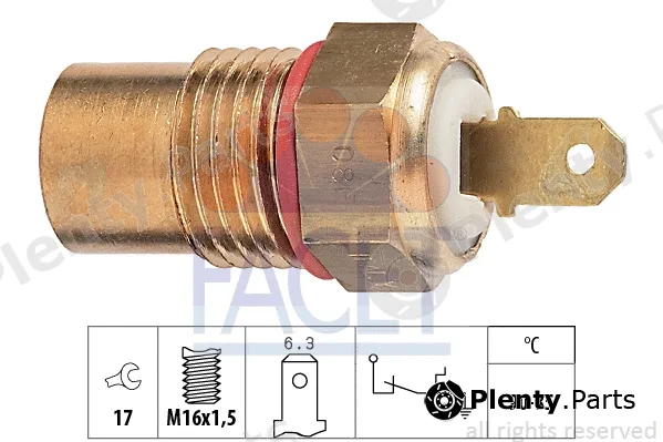 Facet 7.5258 — Temperature Switch, radiator fan Made in Italy - OE Equivalent