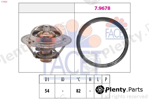 Facet 7.7923 — Thermostat, coolant Made in Italy - OE Equivalent
