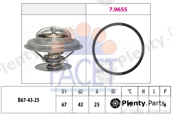 Facet 7.8983 — Thermostat, coolant Made in Italy - OE Equivalent