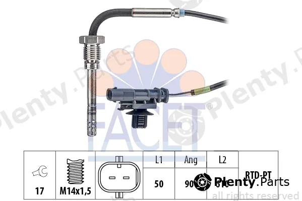 Facet 22.0342 — Sensor, exhaust gas temperature Made in Italy - OE Equivalent