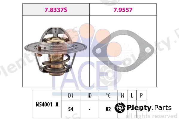 Facet 7.8337 — Thermostat, coolant Made in Italy - OE Equivalent