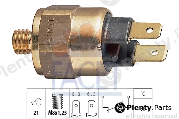 Facet 7.4054 — Temperature Switch, coolant warning lamp Made in Italy - OE Equivalent