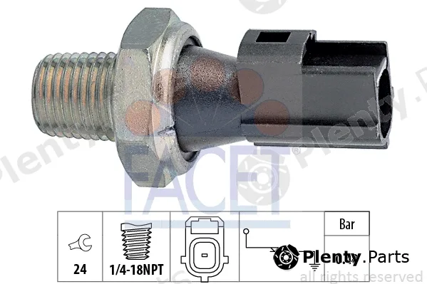 Facet 7.0156 — Oil Pressure Switch Made in Italy - OE Equivalent