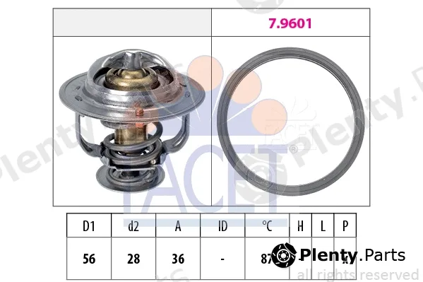 Facet 7.8828 — Thermostat, coolant Made in Italy - OE Equivalent
