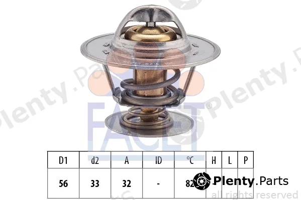 Facet 7.8225S — Thermostat, coolant Made in Italy - OE Equivalent