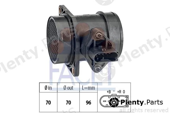 Facet 10.1439 — Mass Air Flow Sensor Made in Italy - OE Equivalent