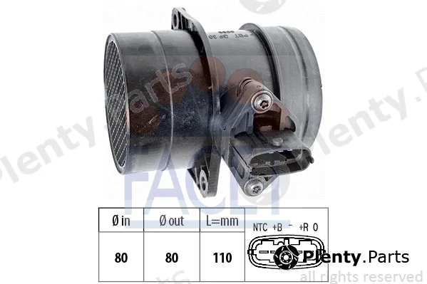 Facet 10.1311 — Mass Air Flow Sensor Made in Italy - OE Equivalent