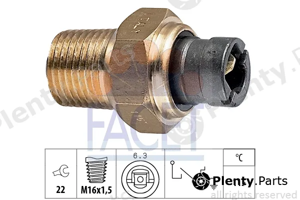 Facet 7.4000 — Temperature Switch, coolant warning lamp Made in Italy - OE Equivalent