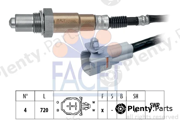 Facet 10.8526 — Lambda Sensor Made in Italy - OE Equivalent