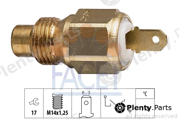 Facet 7.4047 — Temperature Switch, coolant warning lamp Made in Italy - OE Equivalent