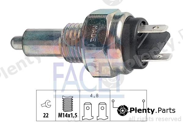 Facet 7.6015 — Switch, reverse light Made in Italy - OE Equivalent