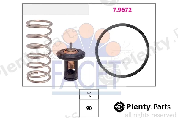 Facet 7.7943 — Thermostat, coolant Made in Italy - OE Equivalent