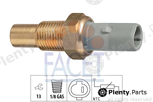 Facet 7.3184 — Sensor, coolant temperature Made in Italy - OE Equivalent