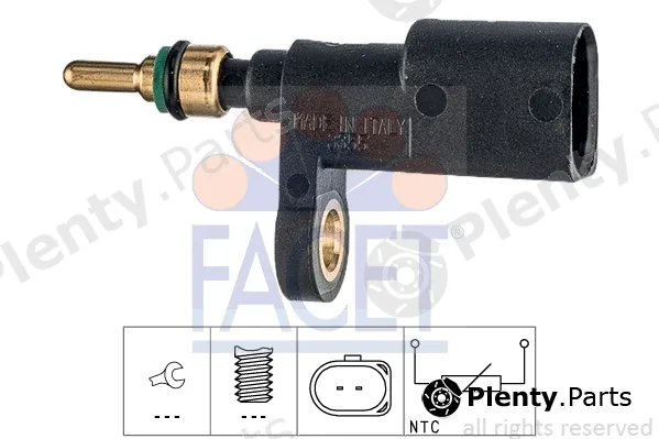 Facet 7.3355 — Sensor, coolant temperature Made in Italy - OE Equivalent